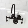 Kingston Brass CA1T5 3-3/8" Tub Wall Mount Clawfoot Tub Faucet, Oil Rubbed Bronze CA1T5